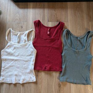 SKIMS Cotton Rib Tank Bundle (Size S)